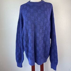Vintage Weekends Purple Crewneck Sweater Size XL EUC